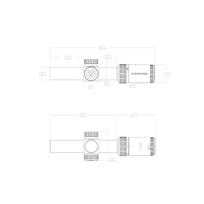 VICTOPTICS SOI 1.5-5X20 SCOPE - BLACK - VECTOR OPTICS