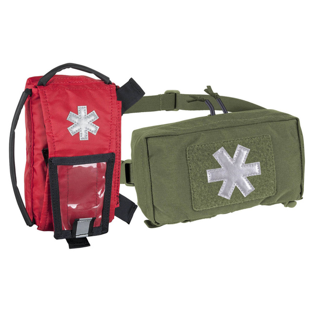 SET POUCH SI INSERTIE PENTRU TRUSA DE PRIM AJUTOR - MODULAR INDIVIDUAL MED KIT - Helikon-Tex - VERDE OLIV