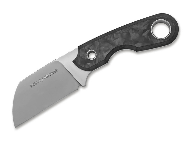 Fixed Blade Knife - Berus 2 Sheepfoot - Viper® - Marbled Carbon Fiber - Black