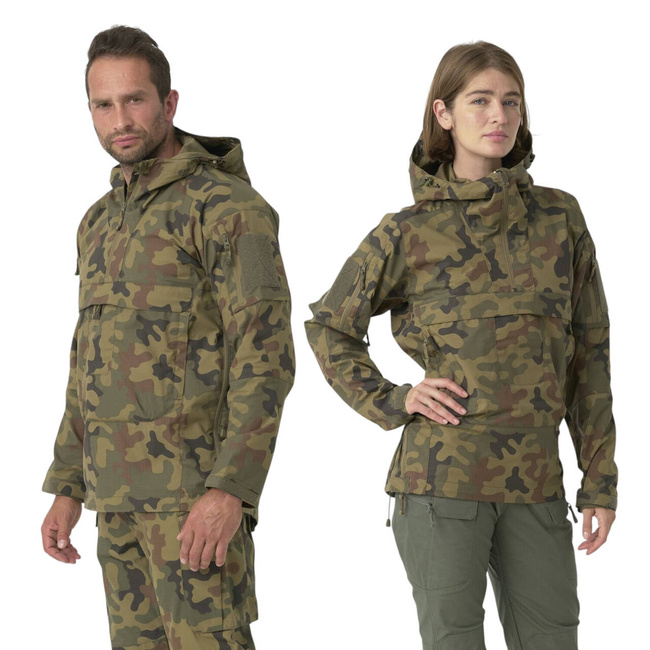 Jacheta Unisex Tracer Anorak - Polycotton Stretch Ripstop - PL Woodland Camo - Helikon Tex