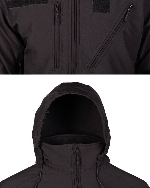 GEACA SCU 14 CU MATERIAL DE TIP SOFTSHELL, BLACK - MIL-TEC