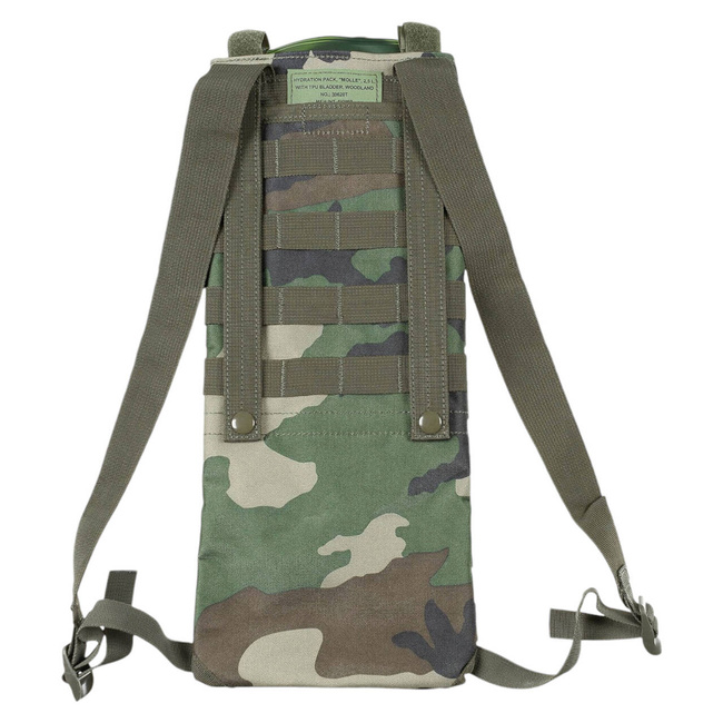 SET RUCSAC DE HIDRATARE CU VEZICA SI SUPAPA INTERSCHIMBABILA - SISTEM MOLLE - WOODLAND - 2,5 L - MFH  