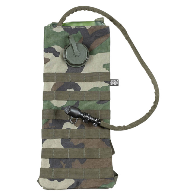 SET RUCSAC DE HIDRATARE CU VEZICA SI SUPAPA INTERSCHIMBABILA - SISTEM MOLLE - WOODLAND - 2,5 L - MFH  