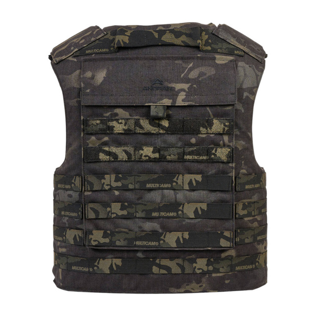 TACTICAL SOFT ARMOR VEST WITH “MOLLE” SYSTEM - TACTICAL II - FR/BK/SH - ANORAK - MULTICAM BLACK