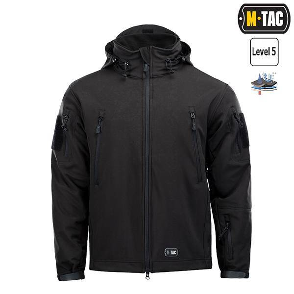 SOFTSHELL JACKET WITH LINING, BLACK - M-TAC