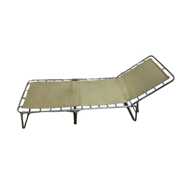 Field folding bed with metal frame - Military Surplus from Romanian Army - used