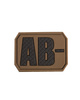 3D BLOOD TYPE PATCH - Mil-Tec® - DARK COYOTE - AB NEG 