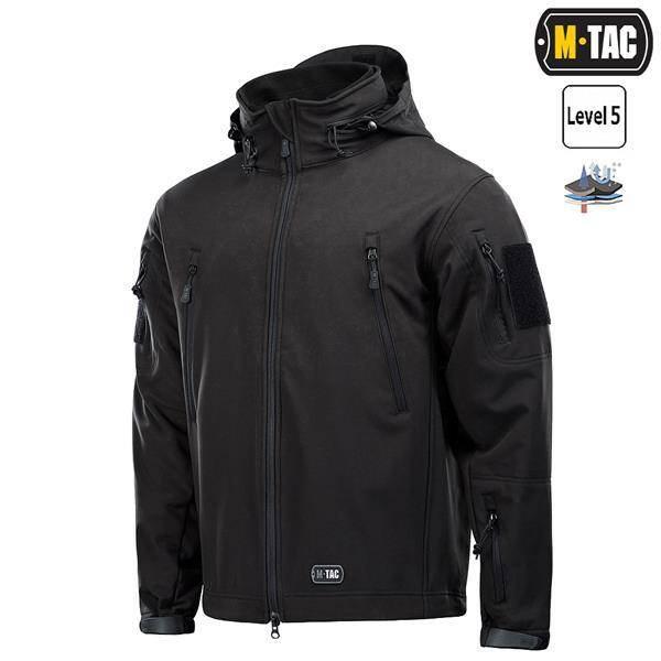 JACHETA SOFTSHELL CU CAPTUSEALA, NEAGRA - M-TAC