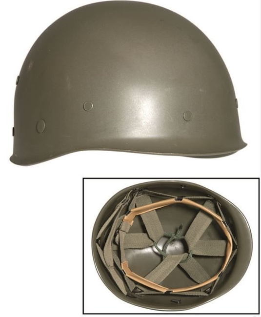 M1 helmet inner shell, plastic.