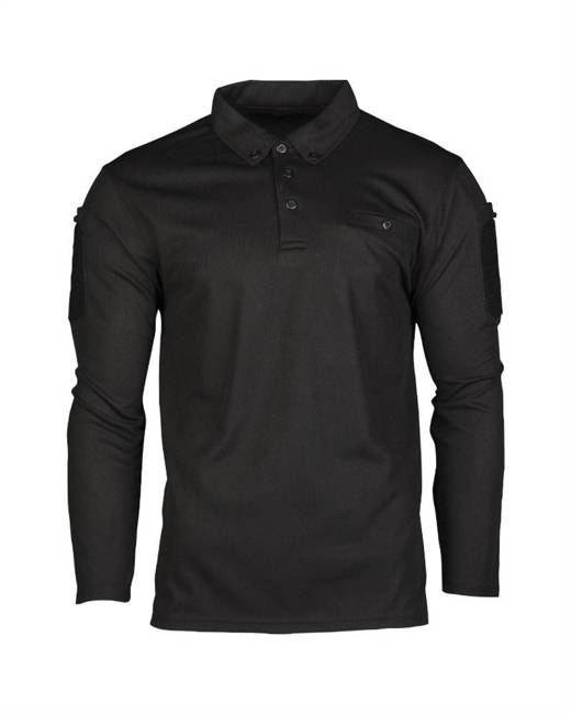 BLUZA TACTICA POLO CU MANECI LUNGI - USCARE RAPIDA - Mil-Tec® - NEAGRA