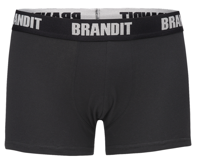 BOXERI CU LOGO - ALB/NEGRU - BRANDIT (2/PACK)