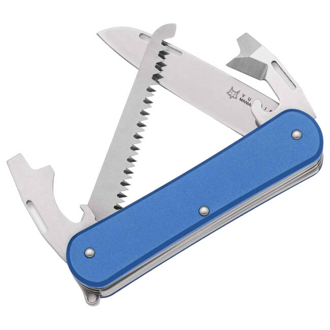 BRICEAG MULTIFUNCTIONAL DE BUZUNAR - "Fox Vulpis 130-S4 Aluminum Sky Blue" - FOX KNIVES