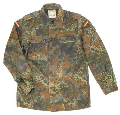 CĂMAȘĂ DE TEREN - CAMUFLAJ FLECKTARN - SURPLUS MILITAR ARMATA GERMANĂ - UZAT