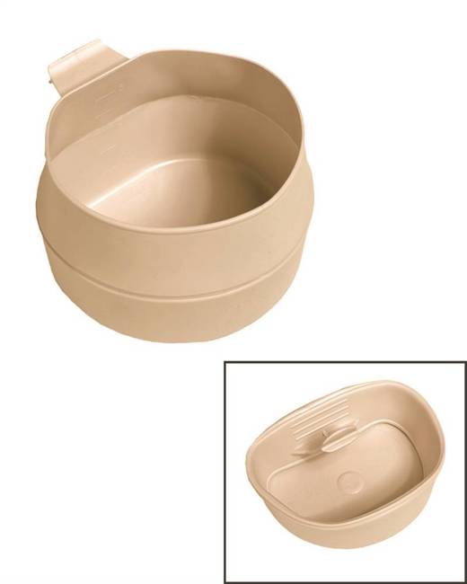 CANA PLIABILA - FOLD-A-CUP - KAKI - 600 ML