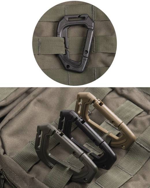 CARABINE TACTICE MOLLE - SET 2 BUCĂȚI - Mil-Tec® - NEGRE