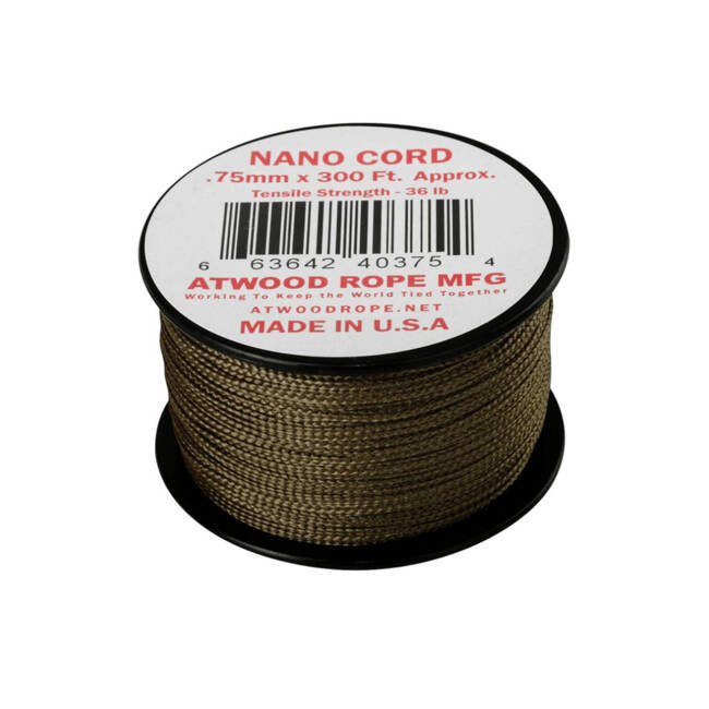 CORDON, SFOARA NANO DIN NAILON - 36 LBS./ 17 KG - 91 M/300 FT. - HELIKON-TEX - COYOTE