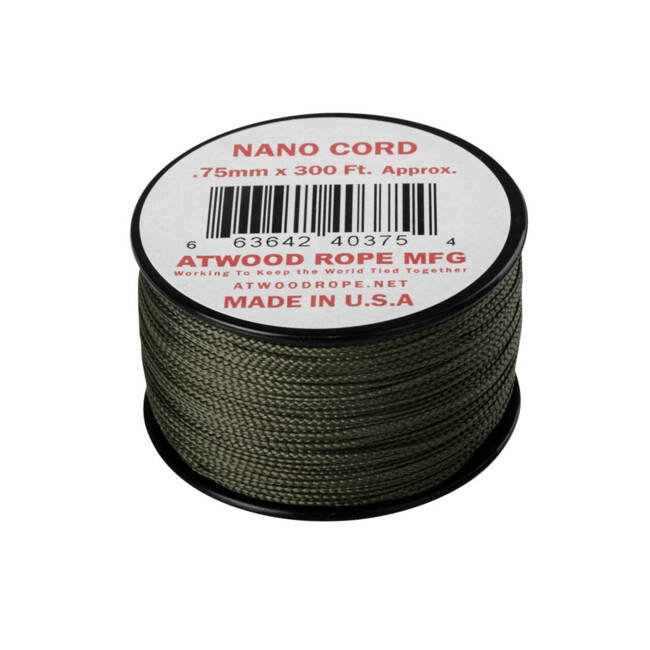 CORDON, SFOARA NANO DIN NAILON - 36 LBS./ 17 KG - 91 M/300 FT. - HELIKON-TEX - VERDE OD