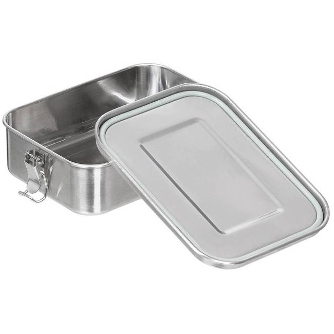 CUTIE DIN OȚEL INOXIDABIL PENTRU ALIMENTE - PREMIUM - Fox Outdoor® - 19 x 14.5 x 6.5 CM