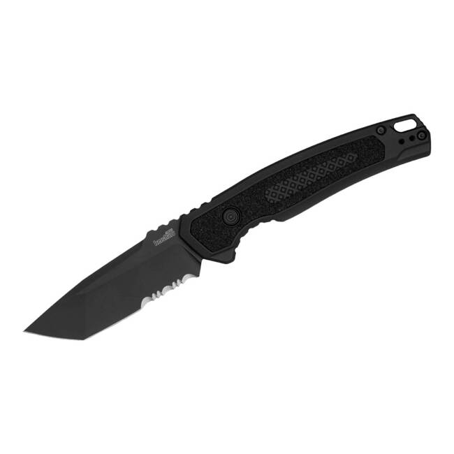 CUTIT AUTOMAT LAUNCH 16 ALUMINUM BLACK TANTO SERRATED - KERSHAW