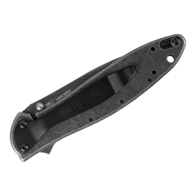 CUTIT CU DESCHIDERE ASISTATA LEEK COMPOSITE BLACKWASH - KERSHAW