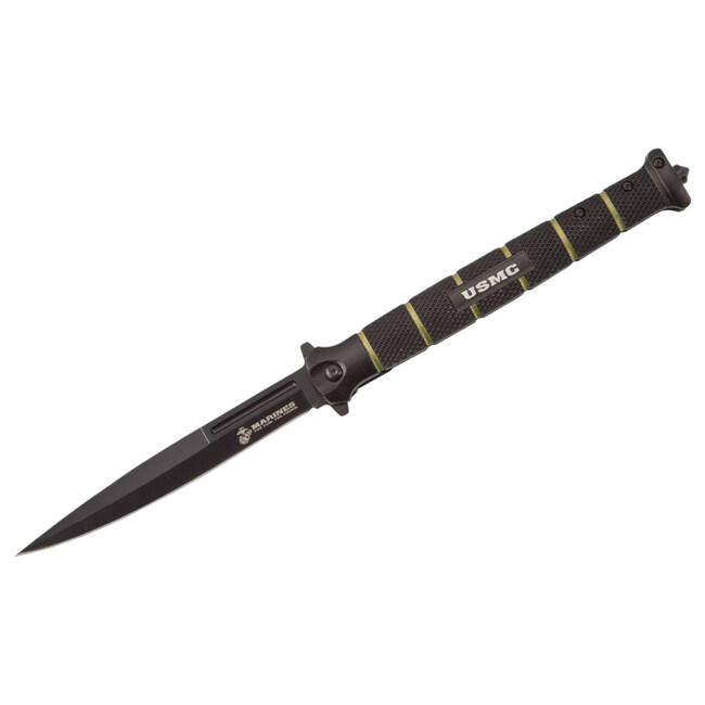 CUTIT CU DESCHIDERE ASISTATA USMC COLOSSAL BLACKOUT STILETTO - UNITED CUTLERY