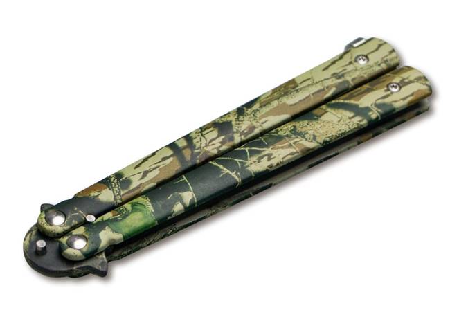 CUTIT DE BUZUNAR "BALISONG CAMO" - MAGNUM