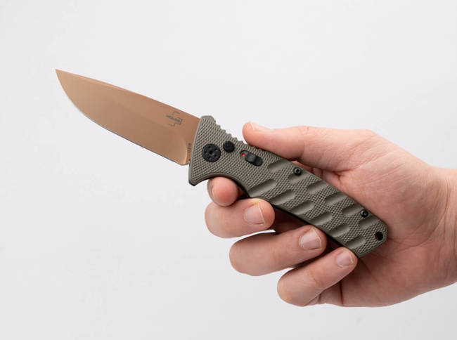 CUȚIT DE BUZUNAR BHQ STRIKE SPEARPOINT DESERT WARRIOR - BOKER