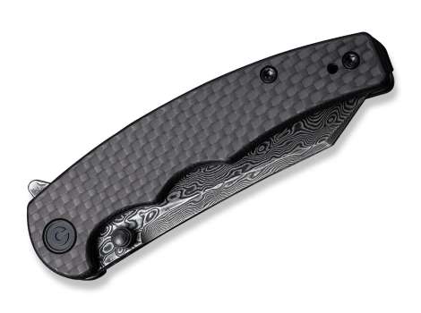 CUTIT DE BUZUNAR CIVIVI P87 TWILL CARBON DAMASCUS