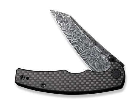 CUTIT DE BUZUNAR CIVIVI P87 TWILL CARBON DAMASCUS