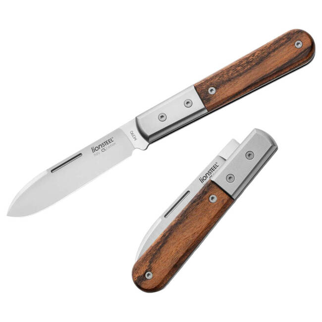 CUTIT DE BUZUNAR - "Roundhead Barlow Canvas Santos Wood" - LionSteel