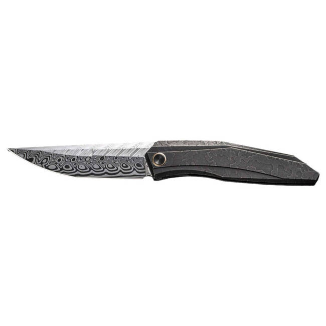 CUTIT DE BUZUNAR „WE Knife Cybernetic Titanium Black Etching Pattern Damascus” - Böker