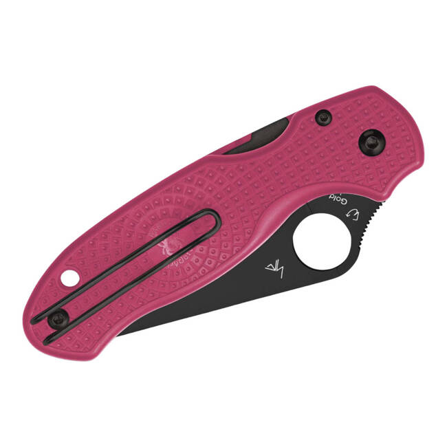 CUTIT EDC PARA 3 LIGHTWEIGHT PINK BLACK BLADE PLAINEDGE - SPYDERCO