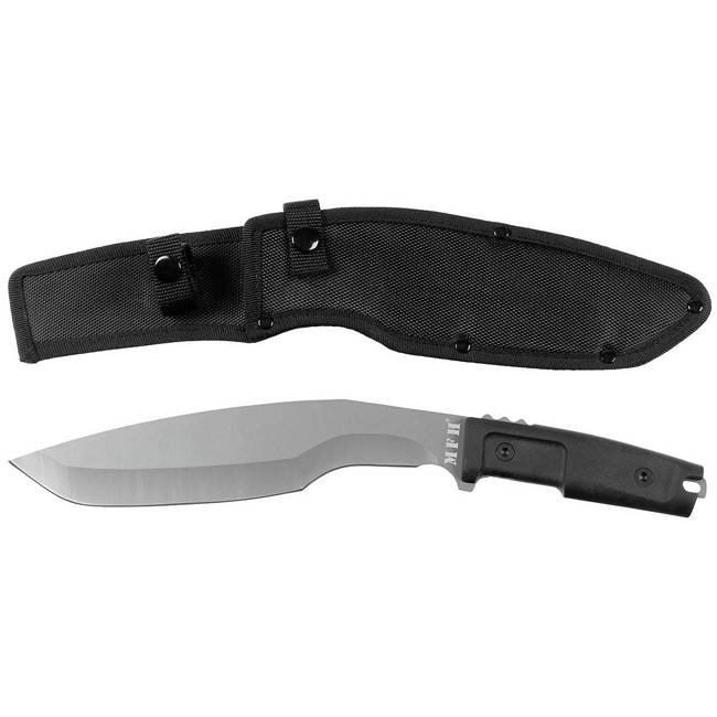 Cuțit Bushcraft "Kukri" cu teacă de nailon