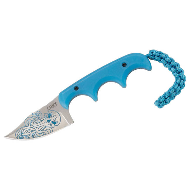 Cutit cu lama fixa CRKT Minimalist Bowie Cthulhu Blue