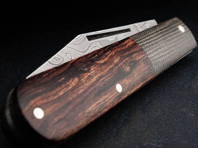 Cutit de buzunar Böker Barlow Integral Leopard-Damascus