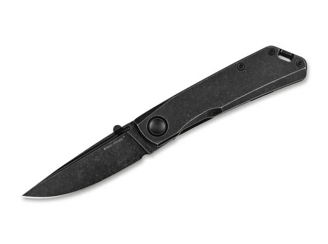 Cuțit de buzunar - Luna ECO - Real Steel® - Negru cu finisaj Stonewash