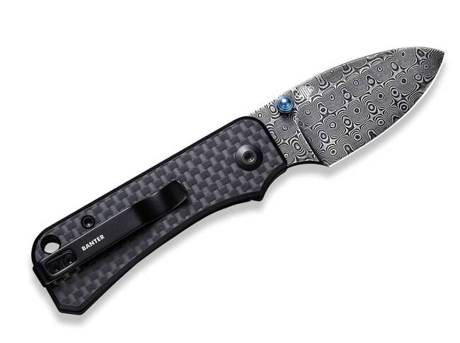 DAMASCUS KNIFE BABY BANTER G10 CF NEGRU - CIVIVI