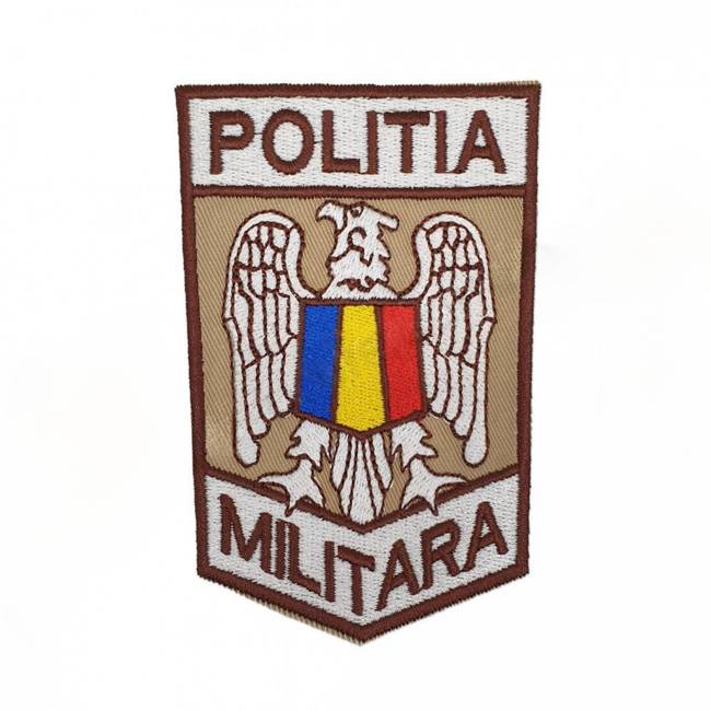 Ecuson pentru manecă - Poliția Militară (10,5x7cm) - Bej