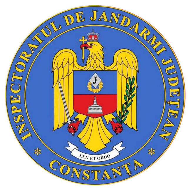 Emblema Inspectoratul de Jandarmi Judetean Constanta, emblema IJJ CONSTANTA, cu aplicare prin coasere