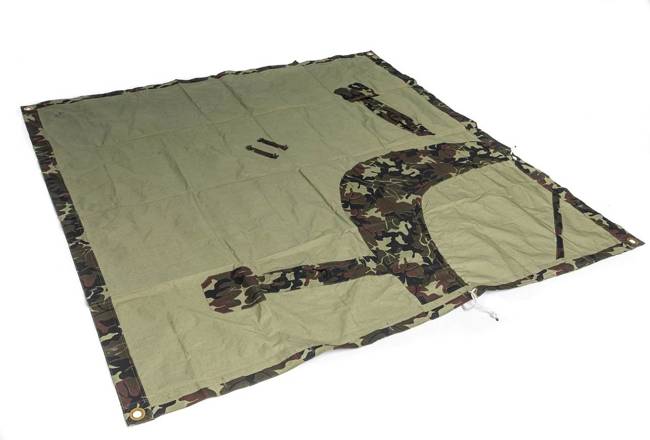 FOAIE DE CORT IMPERMEABILA, ADAPOST, PONCHO - 180 x 180 CM - CAMUFLAJ MOZAIC WOODLAND - SURPLUS MILITAR ARMATA ROMANA - CA NOUA 