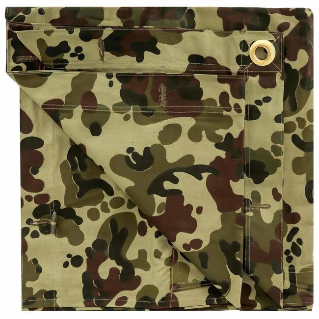 FOAIE DE CORT IMPERMEABILA, ADAPOST, PONCHO - 180 x 180 CM - CAMUFLAJ MOZAIC WOODLAND - SURPLUS MILITAR ARMATA ROMANA - CA NOUA 