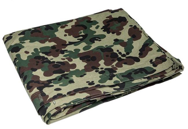 FOAIE DE CORT IMPERMEABILA, ADAPOST, PONCHO - 180 x 180 CM - CAMUFLAJ MOZAIC WOODLAND - SURPLUS MILITAR ARMATA ROMANA - CA NOUA 