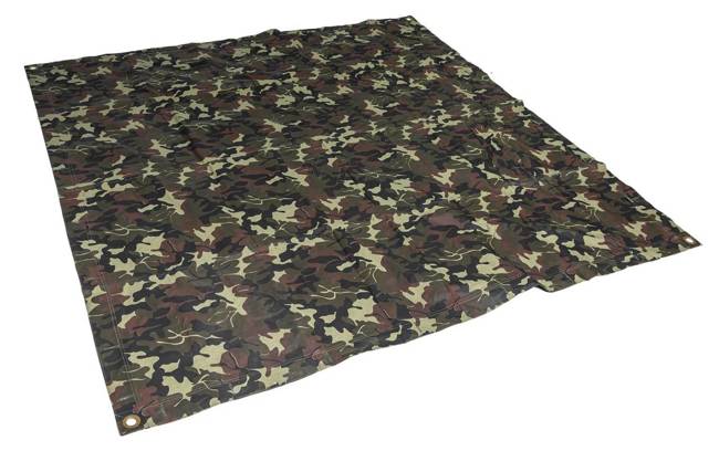 FOAIE DE CORT IMPERMEABILA, ADAPOST, PONCHO - 180 x 180 CM - CAMUFLAJ MOZAIC WOODLAND - SURPLUS MILITAR ARMATA ROMANA - CA NOUA 