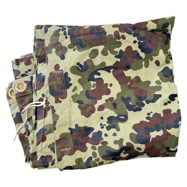 FOAIE DE CORT IMPERMEABILA, ADAPOST, PONCHO - 180 x 180 CM - CAMUFLAJ MOZAIC WOODLAND - SURPLUS MILITAR ARMATA ROMANA - UZATA