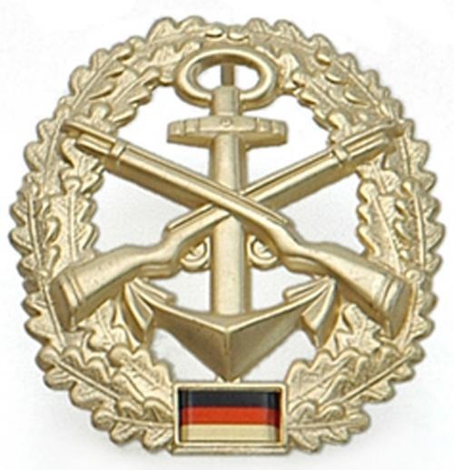 INSIGNA GENUINE GERMAN ARMY METAL BERET BADGE ´MARINE-SICHERUNG´