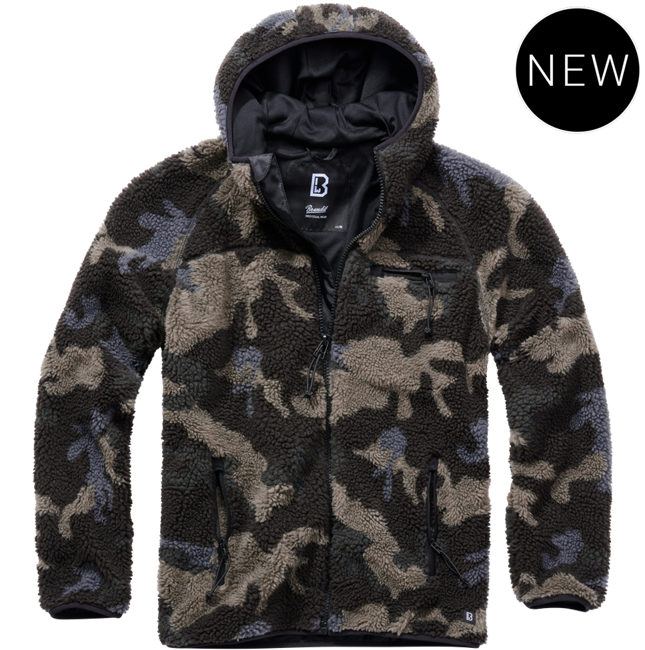 JACHETA DE IARNA CU GLUGA TEDDYFLEECE - DARK CAMO - BRANDIT