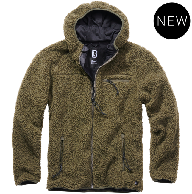 JACHETA DE IARNA CU GLUGA TEDDYFLEECE - OLIVE - BRANDIT