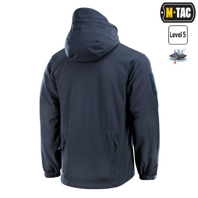 JACHETA IARNA SOFT SHELL CU CAPTUSEALA - M-TAC - BLEUMARIN - CU INSEMNE - POLITIA PENITENCIARA ANP