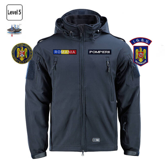 JACHETA IARNA SOFTSHELL CU CAPTUSEALA - M-TAC - BLEUMARIN - CU INSEMNE - POMPIERII ISGU/DSU