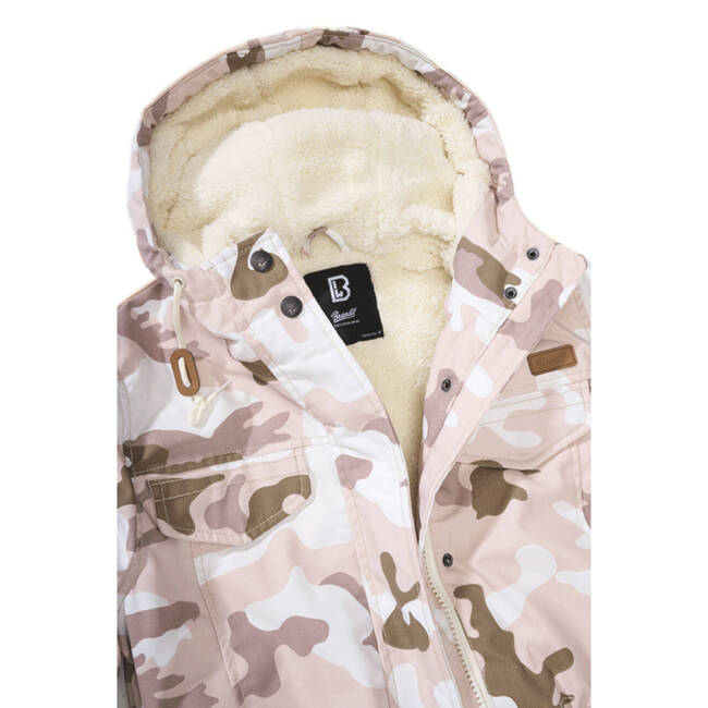 JACHETA PARKA PENTRU FEMEI - CANDY CAMO - CAMEL - BRANDIT